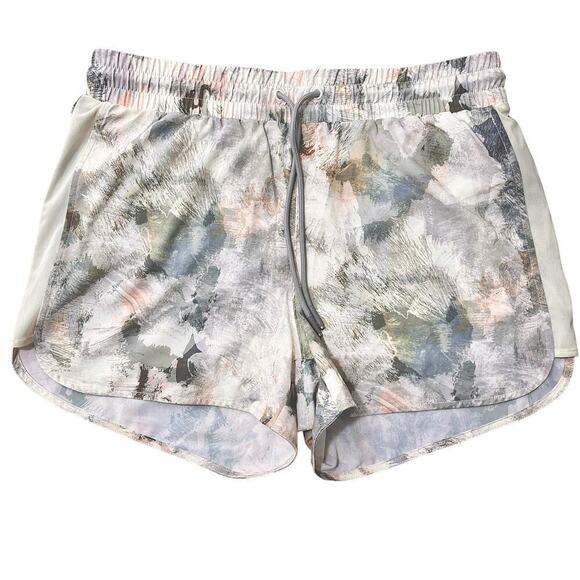 Johnny Was Calme Women's Medium Abstract Beige Running Shorts Elements NWT - Picture 2 of 12